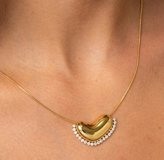 Minimal Gold Heart Pendant Necklace | Anti-Tarnish | Everyday Elegance